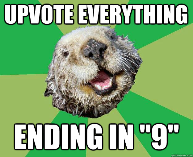 Upvote everything ending in 