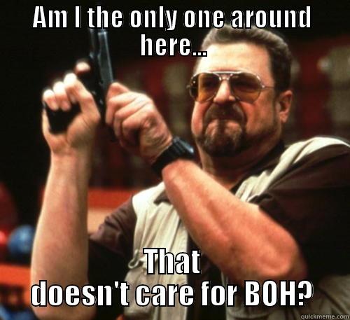 AM I THE ONLY ONE AROUND HERE... THAT DOESN'T CARE FOR BOH? Am I The Only One Around Here