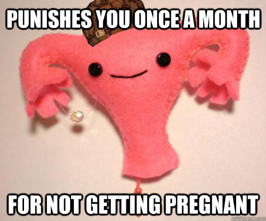 Punishes you once a month for not getting pregnant  Scumbag Uterus