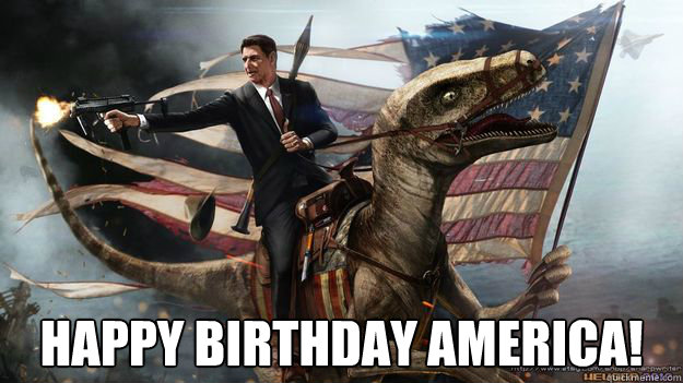  Happy Birthday America!  Reagan Raptor
