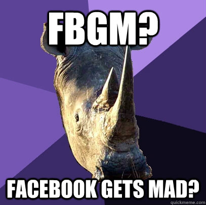 FBGM? Facebook gets mad?  Sexually Oblivious Rhino
