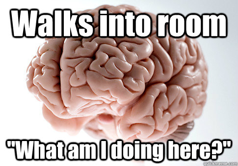 Walks into room 