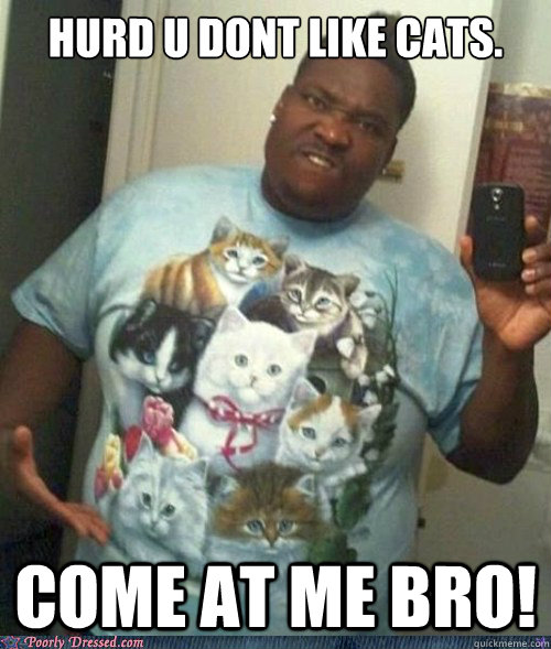 hurd u dont like cats. come at me bro! - hurd u dont like cats. come at me bro!  cat bro