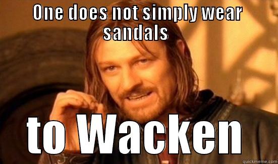 ONE DOES NOT SIMPLY WEAR SANDALS  TO WACKEN Boromir