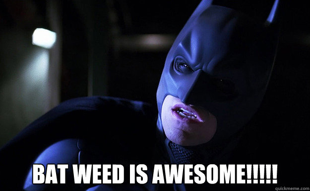  bat weed is awesome!!!!!  Confused Batman