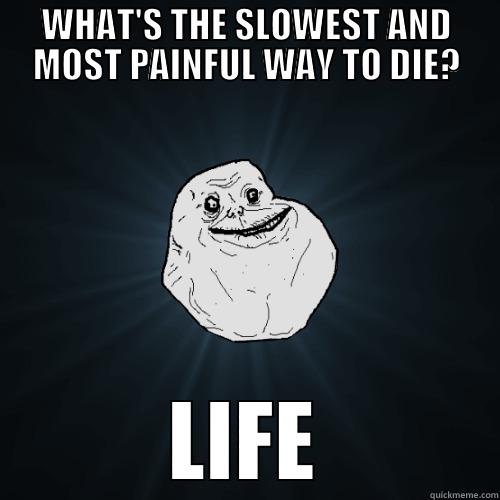It really is - WHAT'S THE SLOWEST AND MOST PAINFUL WAY TO DIE? LIFE Forever Alone
