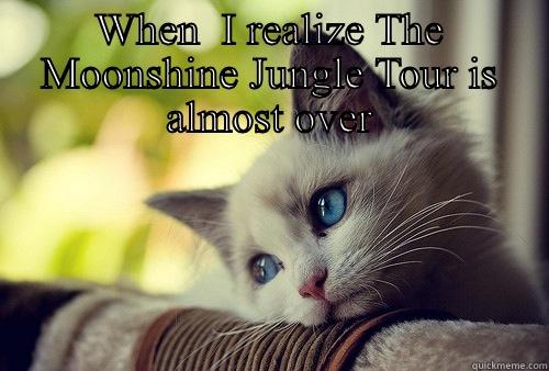 WHEN  I REALIZE THE MOONSHINE JUNGLE TOUR IS ALMOST OVER  First World Problems Cat