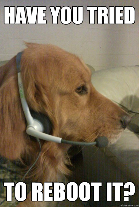 have you tried  to reboot it?  Xbox Live Dog