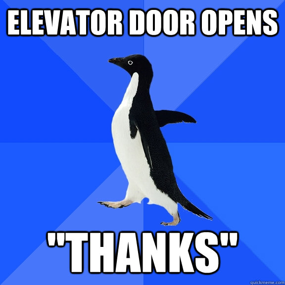 Elevator door opens 