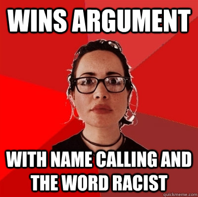 wins argument with name calling and the word racist  Liberal Douche Garofalo