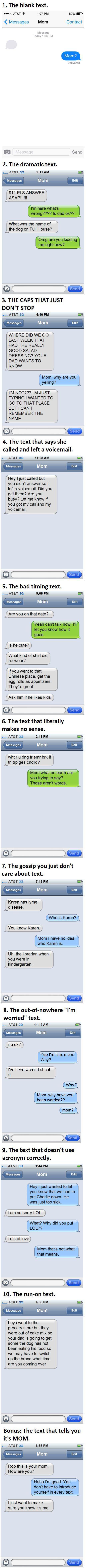 10 Texts We've All Received From Our Moms At One Point In Our Lives.  -   Misc