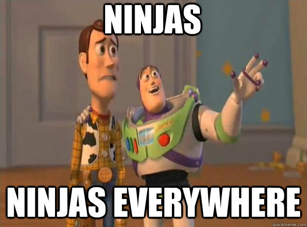 Ninjas Ninjas everywhere  