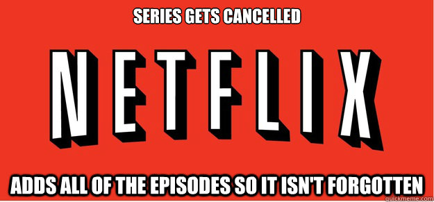 series gets cancelled adds all of the episodes so it isn't forgotten - series gets cancelled adds all of the episodes so it isn't forgotten  Good Guy Netflix