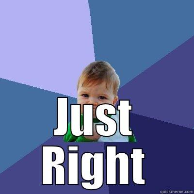  JUST RIGHT Success Kid