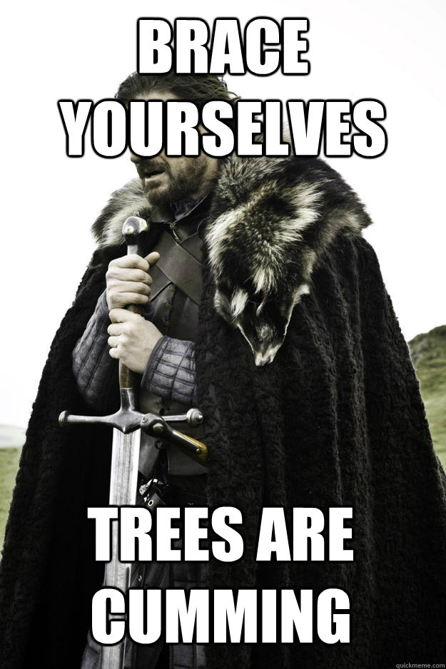 Brace yourselves Trees are cumming - Brace yourselves Trees are cumming  Winter is coming