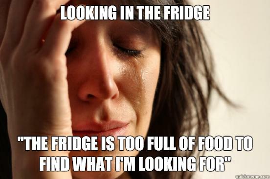 looking in the fridge 
