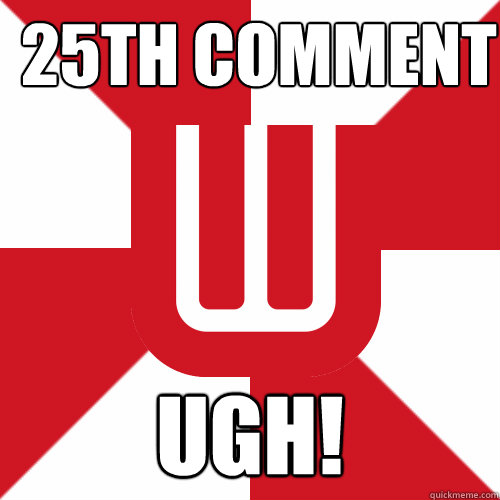 25th comment ugh!  UW Band