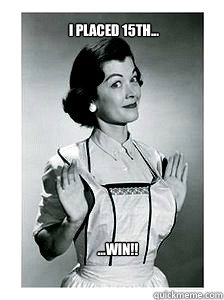 ...WIN!! i placed 15th...  feminist