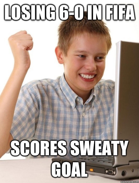 Losing 6-0 in FIFa Scores sweaty goal - Losing 6-0 in FIFa Scores sweaty goal  First Day on the Internet Kid