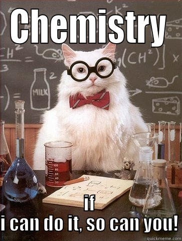 CHEMISTRY IF I CAN DO IT, SO CAN YOU! Chemistry Cat