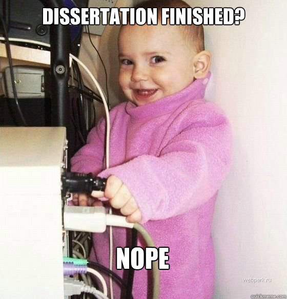 dissertation finished? nope  Troll Baby