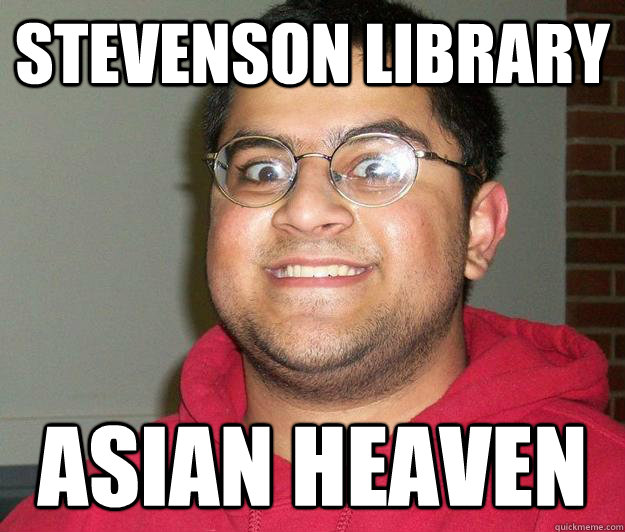 STEVENSON LIBRARY  ASIAN HEAVEN  Nerdy indian boy