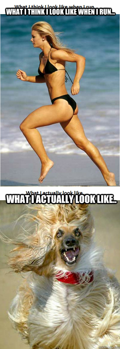 What I think I look like when I run... What I actually look like.. - What I think I look like when I run... What I actually look like..  when I run