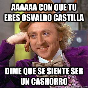 Aaaaaa con que tu eres Osvaldo Castilla Dime que se siente ser  Un cashorro   Creepy Wonka