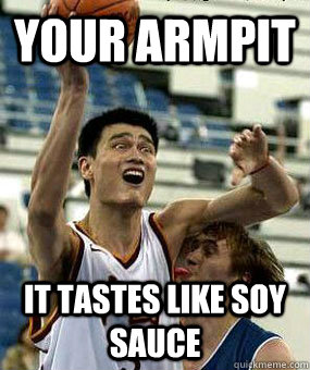 YOUR ARMPIT IT TASTES LIKE SOY SAUCE  armpit lick