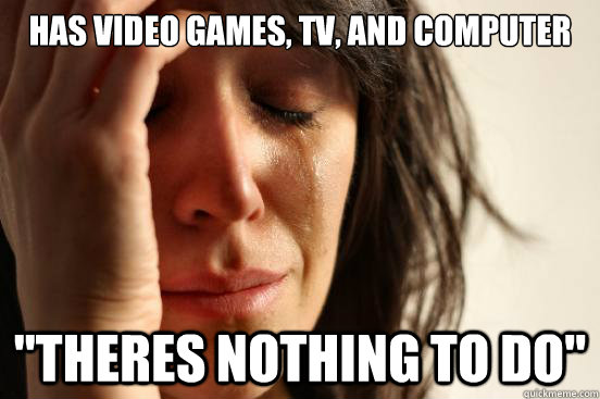 has video games, tv, and computer 