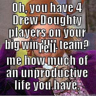 OH, YOU HAVE 4 DREW DOUGHTY PLAYERS ON YOUR BIG WIN NHL TEAM? TELL ME HOW MUCH OF AN UNPRODUCTIVE LIFE YOU HAVE. Creepy Wonka
