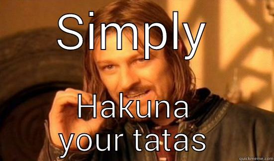 SIMPLY HAKUNA YOUR TATAS Boromir