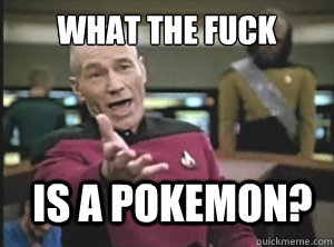 What the fuck is a pokemon? - What the fuck is a pokemon?  Annoyed Picard