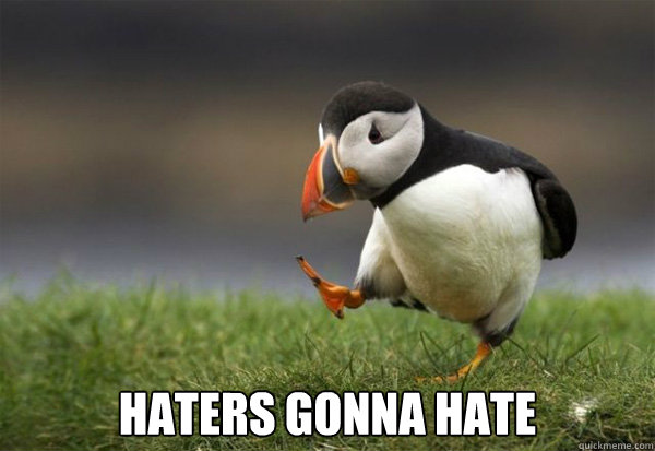 HATERS GONNA HATE  Puffin