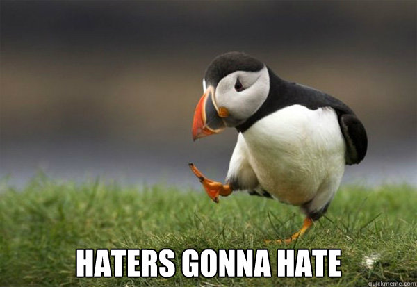  HATERS GONNA HATE  