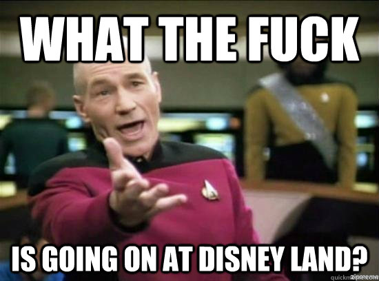 what the fuck is going on at disney land?  Annoyed Picard HD