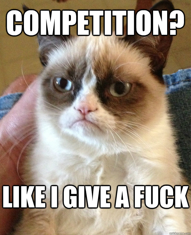 competition? like i give a fuck - competition? like i give a fuck  Grumpy Cat