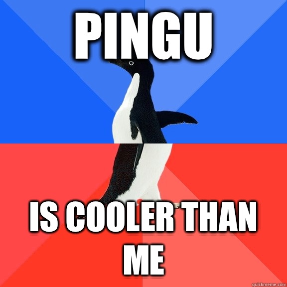 Pingu Is cooler than me - Pingu Is cooler than me  Socially Awkward Awesome Penguin