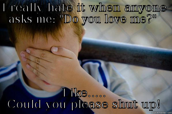 I REALLY HATE IT WHEN ANYONE ASKS ME: 