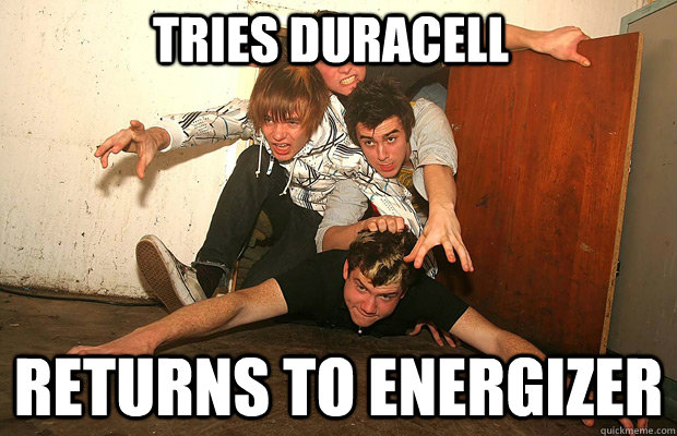 tries duracell returns to energizer - tries duracell returns to energizer  Sneaky Shikari