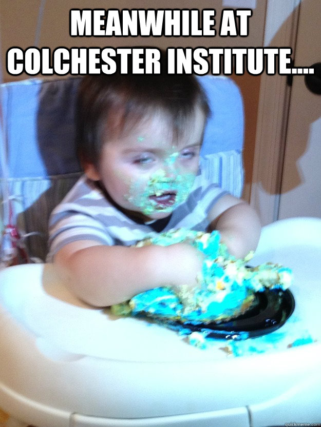 Meanwhile at Colchester Institute....   Munchies Kid