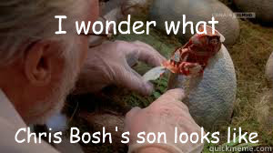 I wonder what Chris Bosh's son looks like  Chris Bosh