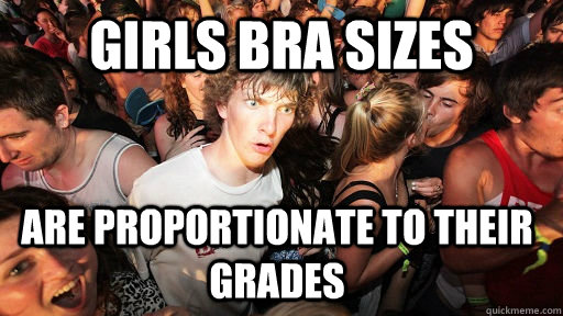 Girls Bra Sizes Are proportionate to their grades  - Girls Bra Sizes Are proportionate to their grades   Sudden Clarity Clarence