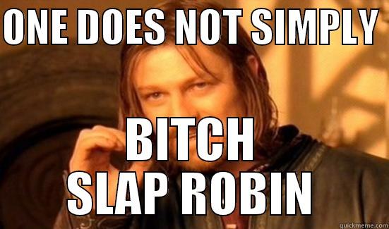 ONE DOES NOT SIMPLY  BITCH SLAP ROBIN Boromir
