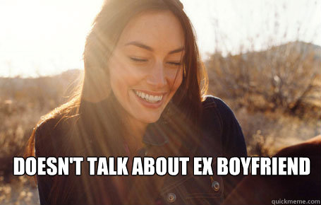  doesn't talk about ex boyfriend   