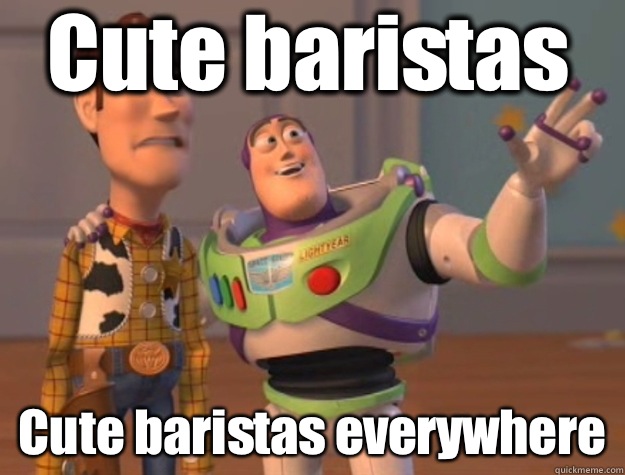 Cute baristas Cute baristas everywhere  Pinks everywhere