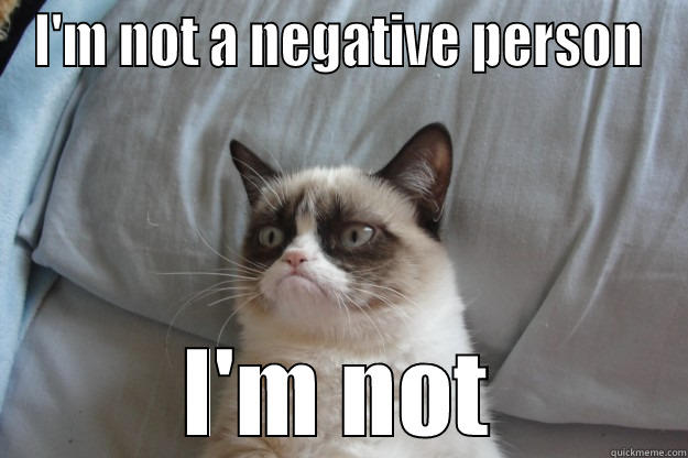 I'M NOT A NEGATIVE PERSON I'M NOT Grumpy Cat