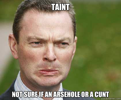 taint not sure if an arsehole or a cunt - taint not sure if an arsehole or a cunt  Misc