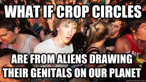 WHAT IF CROP CIRCLES ARE FROM ALIENS DRAWING THEIR GENITALS ON OUR PLANET  Sudden Clarity Clarence