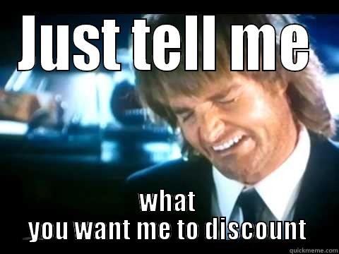 Mcgruber just tell me - JUST TELL ME WHAT YOU WANT ME TO DISCOUNT Misc